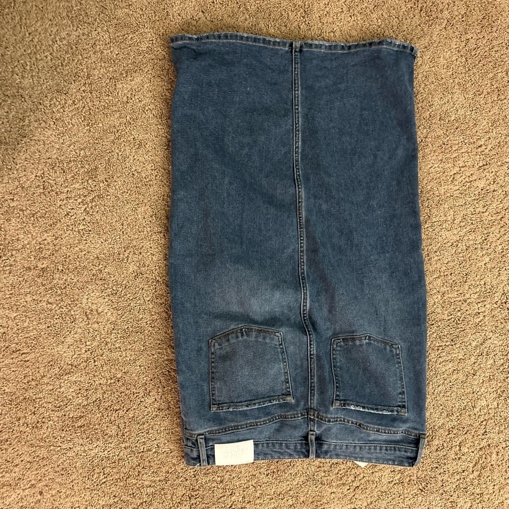 Edited by Remi Bader Denim Midi Skirt with Side Slit size 8 - Picture 12 of 15